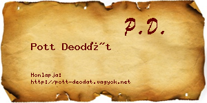 Pott Deodát névjegykártya